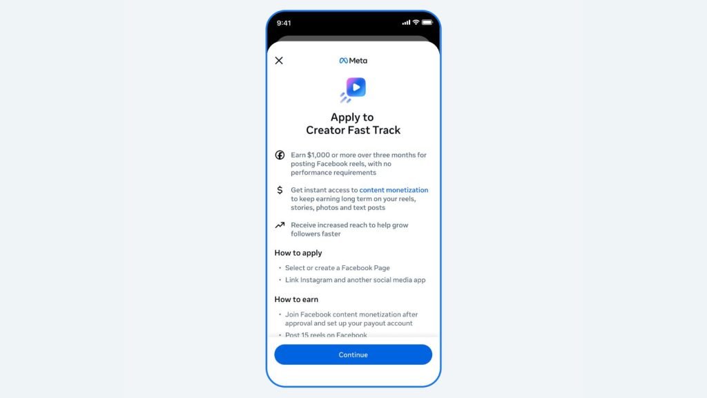 facebook fast track